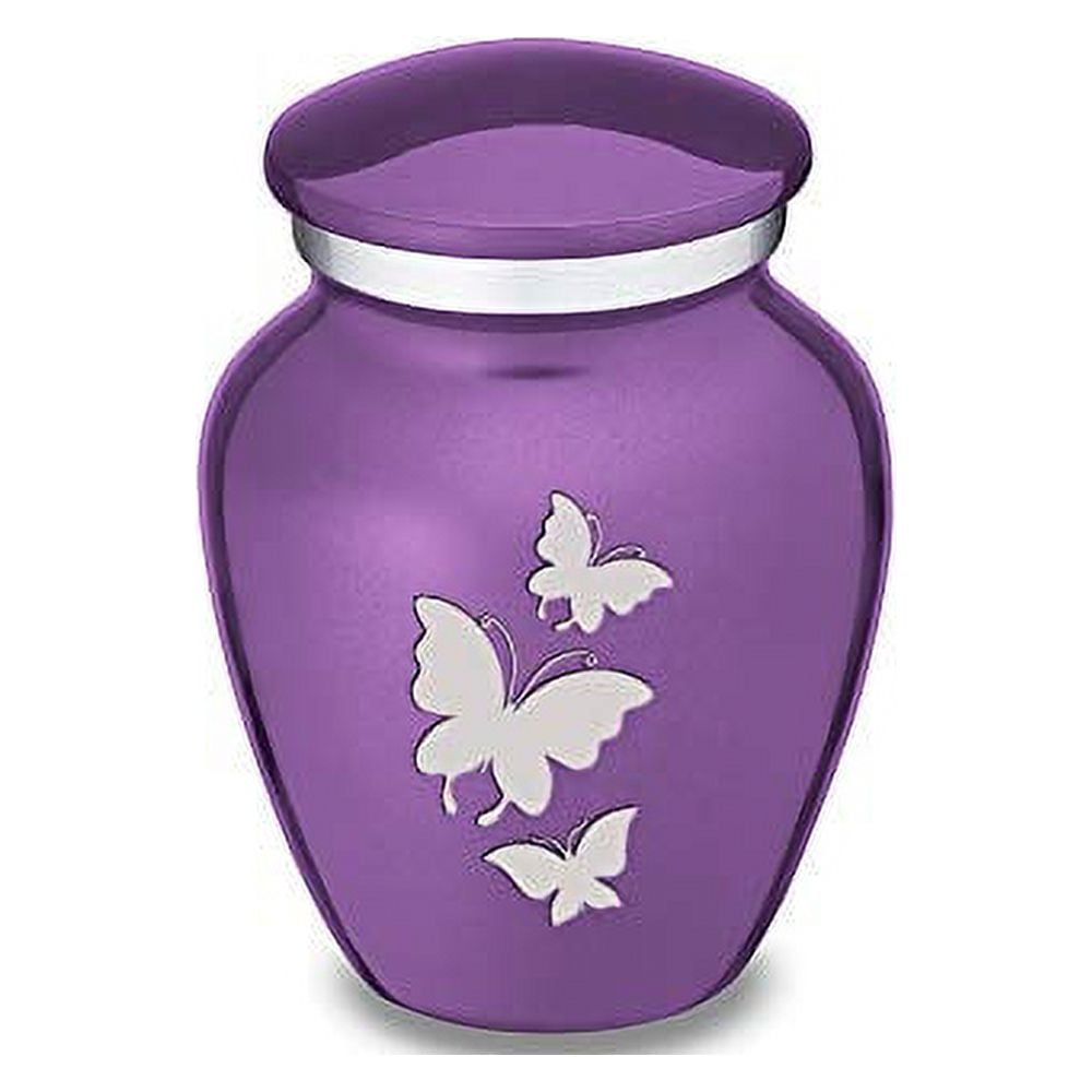 Keepsake Mini Cremation Urn for Ashes (Purple)