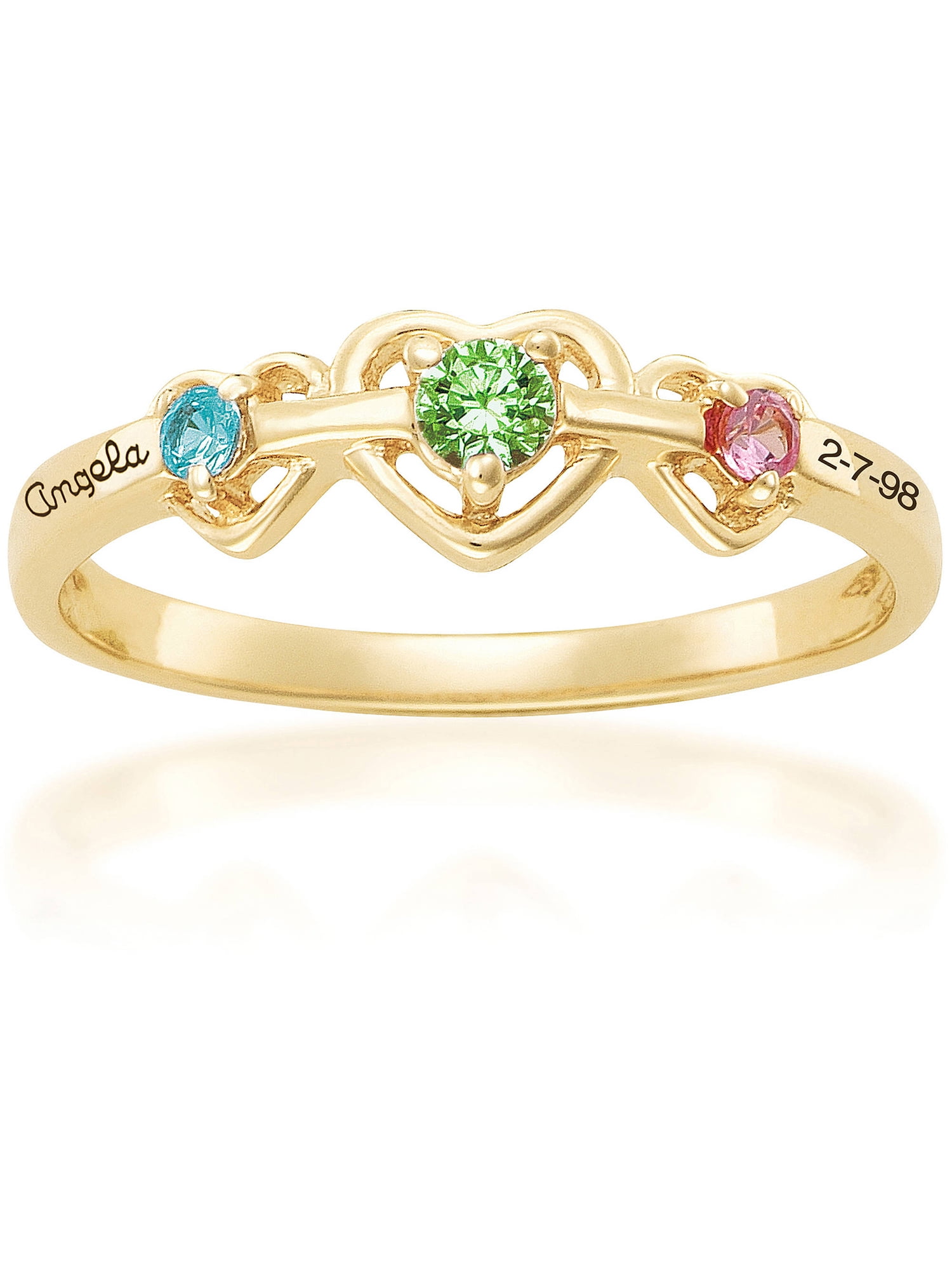 Mom Heart Mother's Family Birthstone Ring Mom Heart Mother's Family Birthstone Ring
