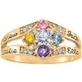 thumbnail image 1 of Keepsake Personalized Family Jewelry Daydream Mother's Birthstone Ring available in Gold over Silver, 10kt and 14kt Yellow and White Gold, 1 of 2
