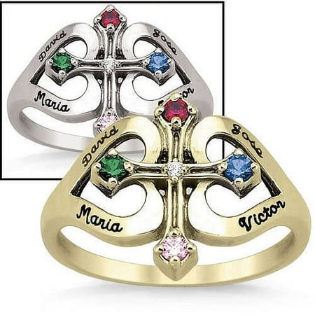 Keepsake Personalized Family Jewelry Faith Ring available in Sterling Silver, Yellow and White Gold