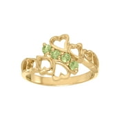 Keepsake Personalized Family Jewelry Family Hearts Mother's Birthstone Ring available in 10kt and 14kt Yellow and White Gold