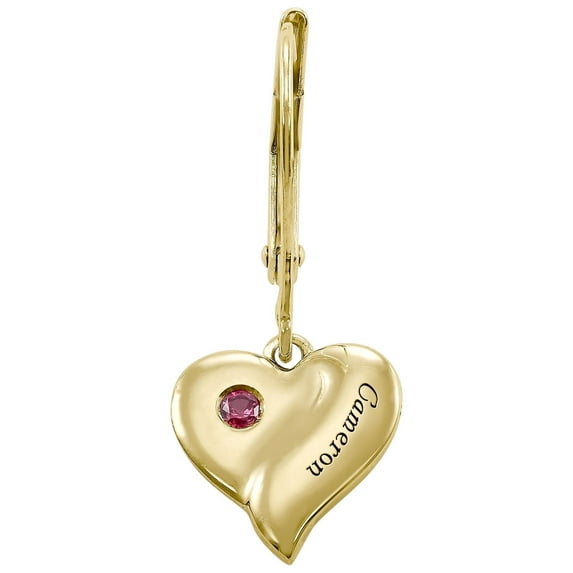 Keepsake Personalized Family Jewelry Genuine Birthstone Women's Ginger Earrings in 14K Yellow Gold