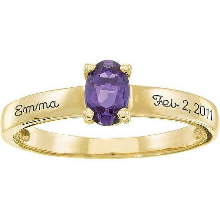 Keepsake Personalized Family Jewelry Oval Stacking Birthstone