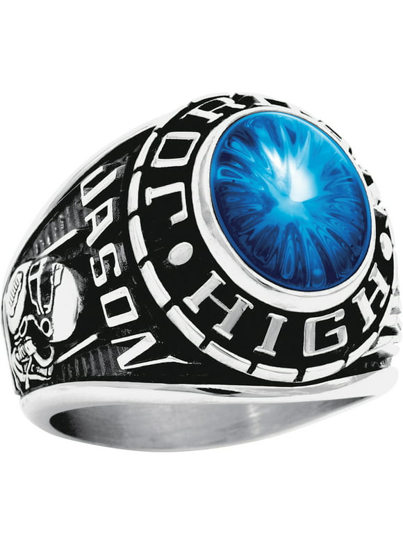 Keepsake Personalized Men's Oval Class Ring available in Valadium Metals, Silver Plus and Yellow and White Gold
