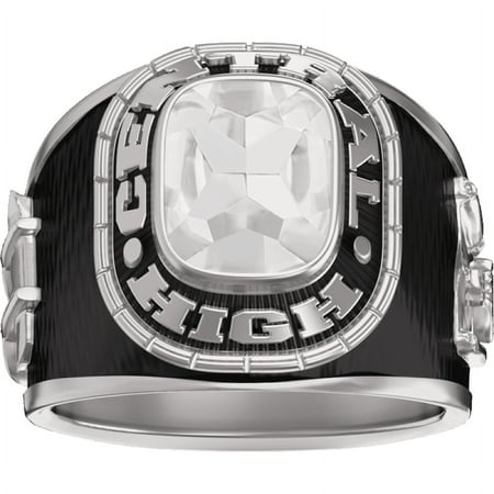 Keepsake Personalized Men's Square Class Ring for High School and College