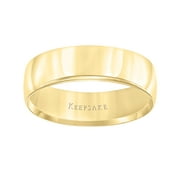 Keepsake 10kt Yellow Gold 6mm Polished Wedding Band for Men and Women