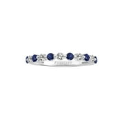 Keepsake Semi-Eternity Round Rings, Sterling Silver, 9", White Sapphire
