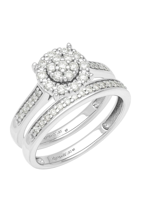 "Stellar" Bridal Ring Set 1/2 ct Lab-Grown Diamonds