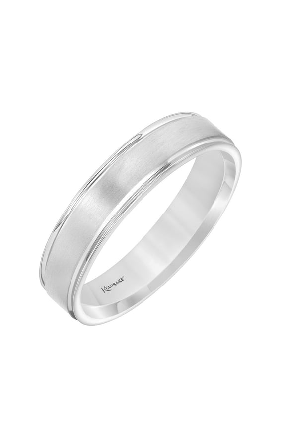 Sterling Silver 5mm Step-Edge Men's Band