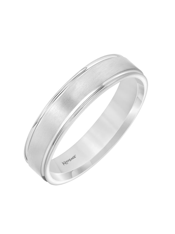 Sterling Silver 5mm Step-Edge Men's Band