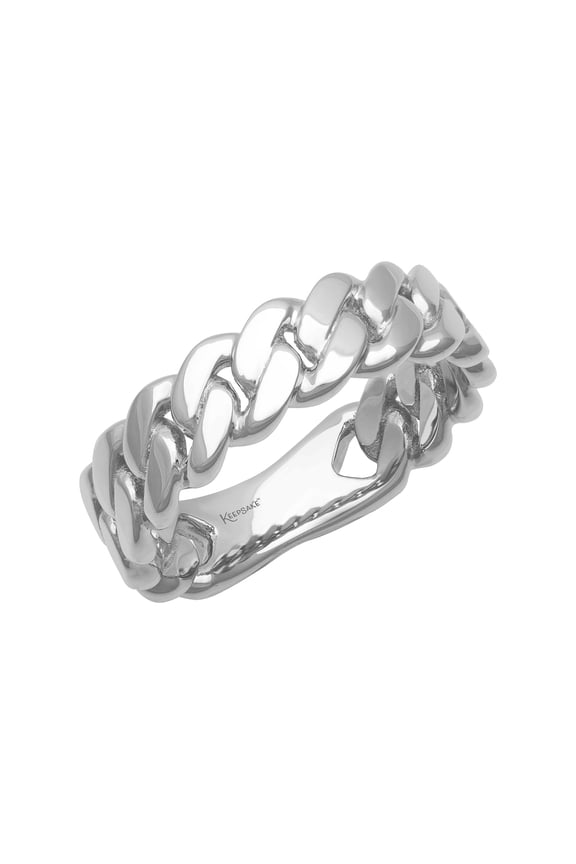 Sterling Silver Cuban Link Men's Band