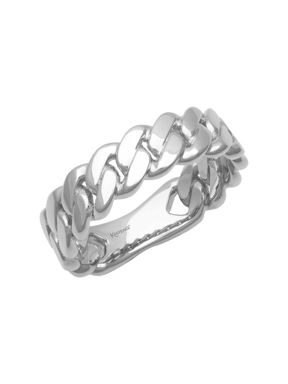 Sterling Silver Cuban Link Men's Band