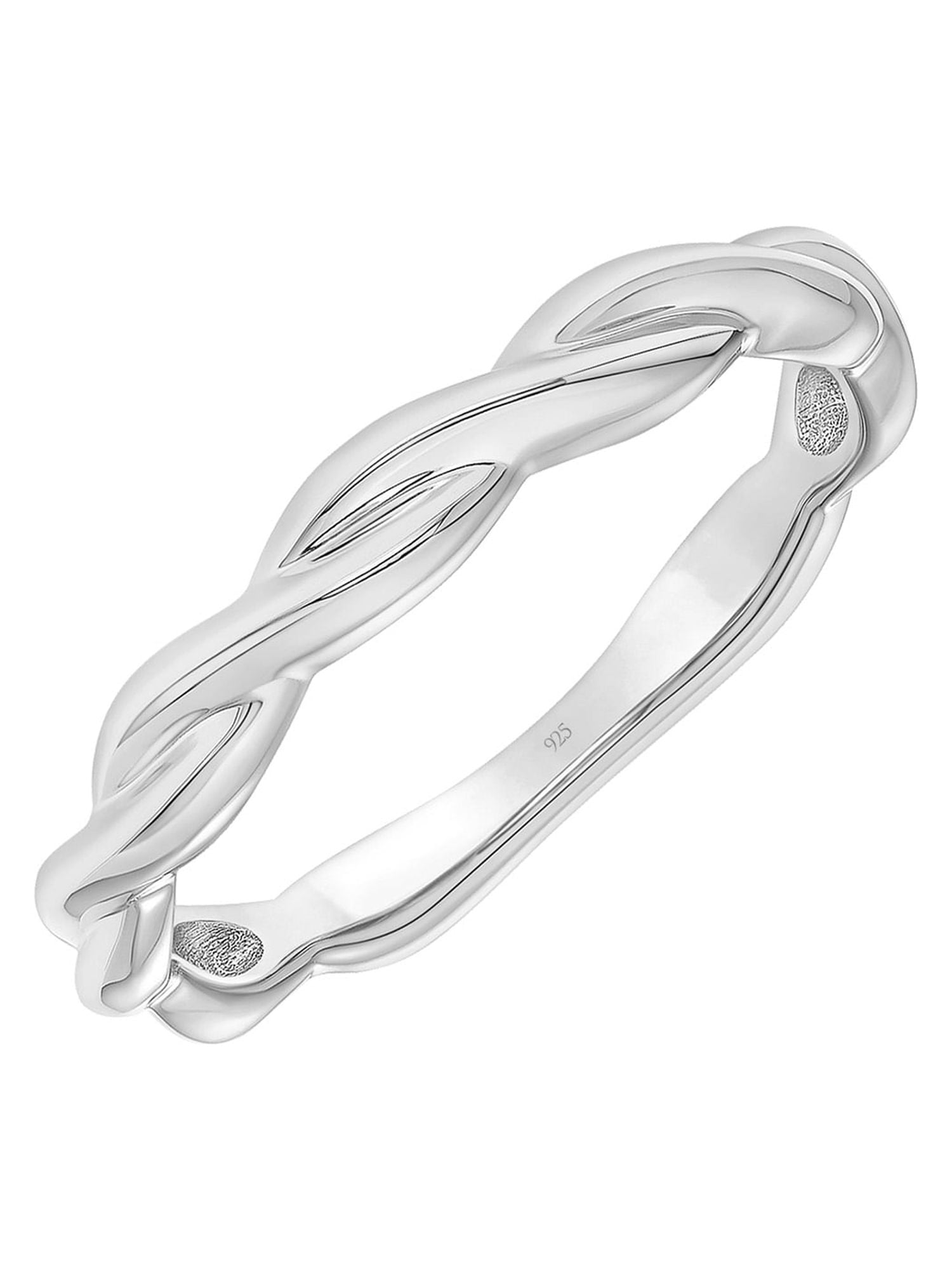 Keepsake Twist Stackable Anniversary Ring in Sterling Silver