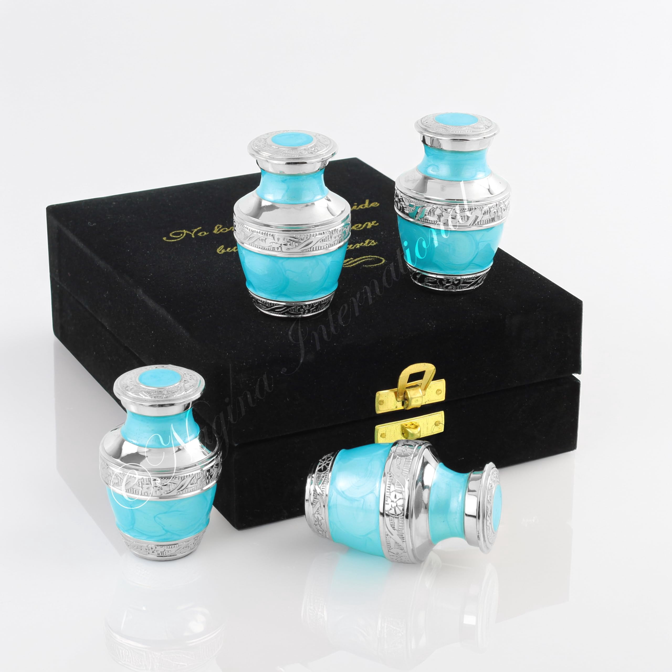 Keepsake Urns Small for Human Ashes Set of 4 | Mini Funeral Cremation ...