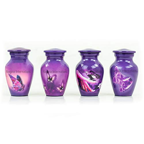 Keepsake Urns Small for Human Ashes Set of 4 | Mini Funeral Cremation ...
