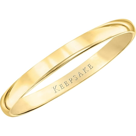 Keepsake Women's 10kt Yellow Gold Wedding Band, 2mm