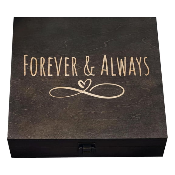 Keepsake memory box,wooden keepsake box,wedding gift idea,couple gift,family memories,custom wooden gift box,for weddings and anniversaries,Dark Walnut