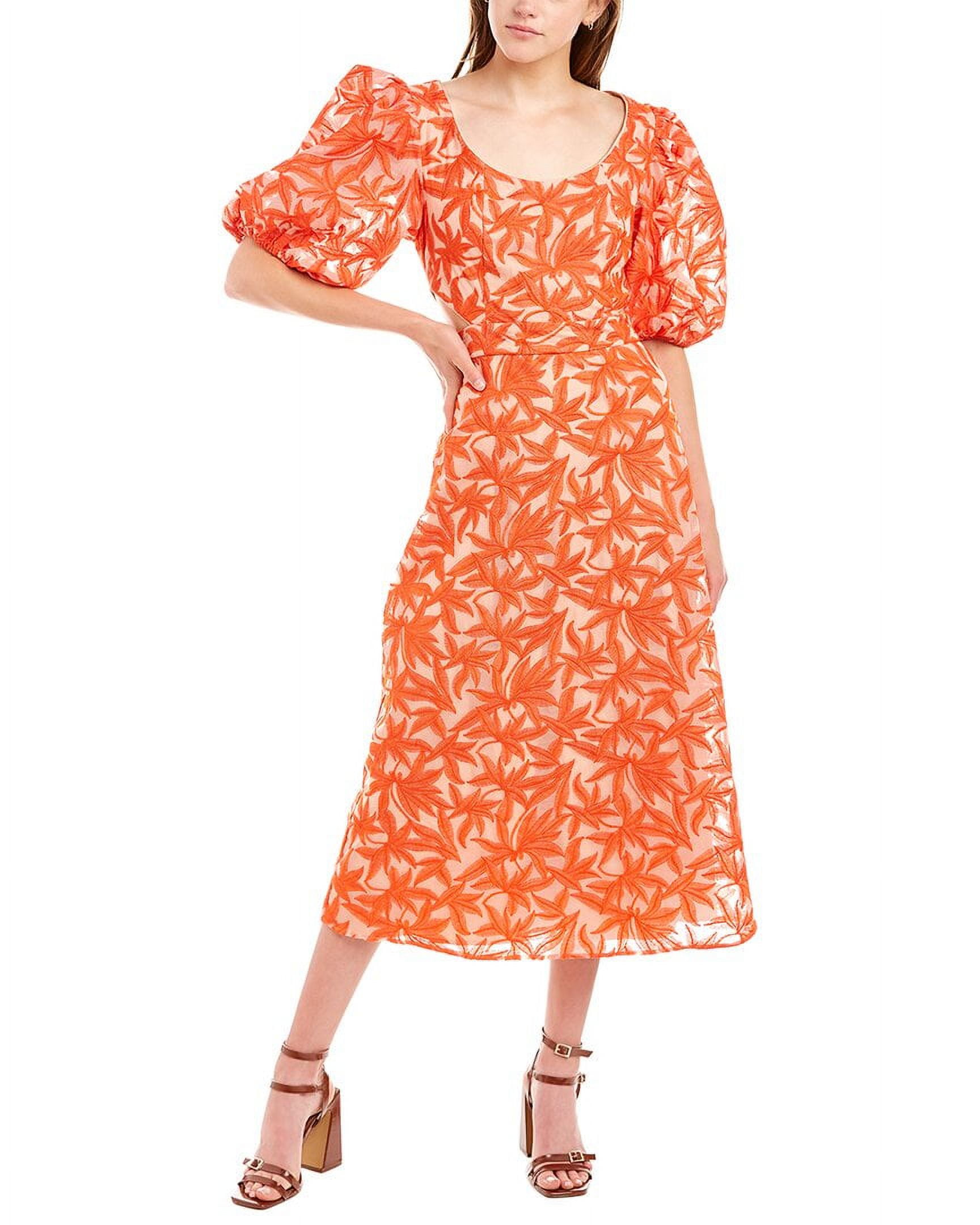 knee length dresses for ladies Floral Keepsake Eyelet Midi Dress – Impressions Online Boutique main image 0