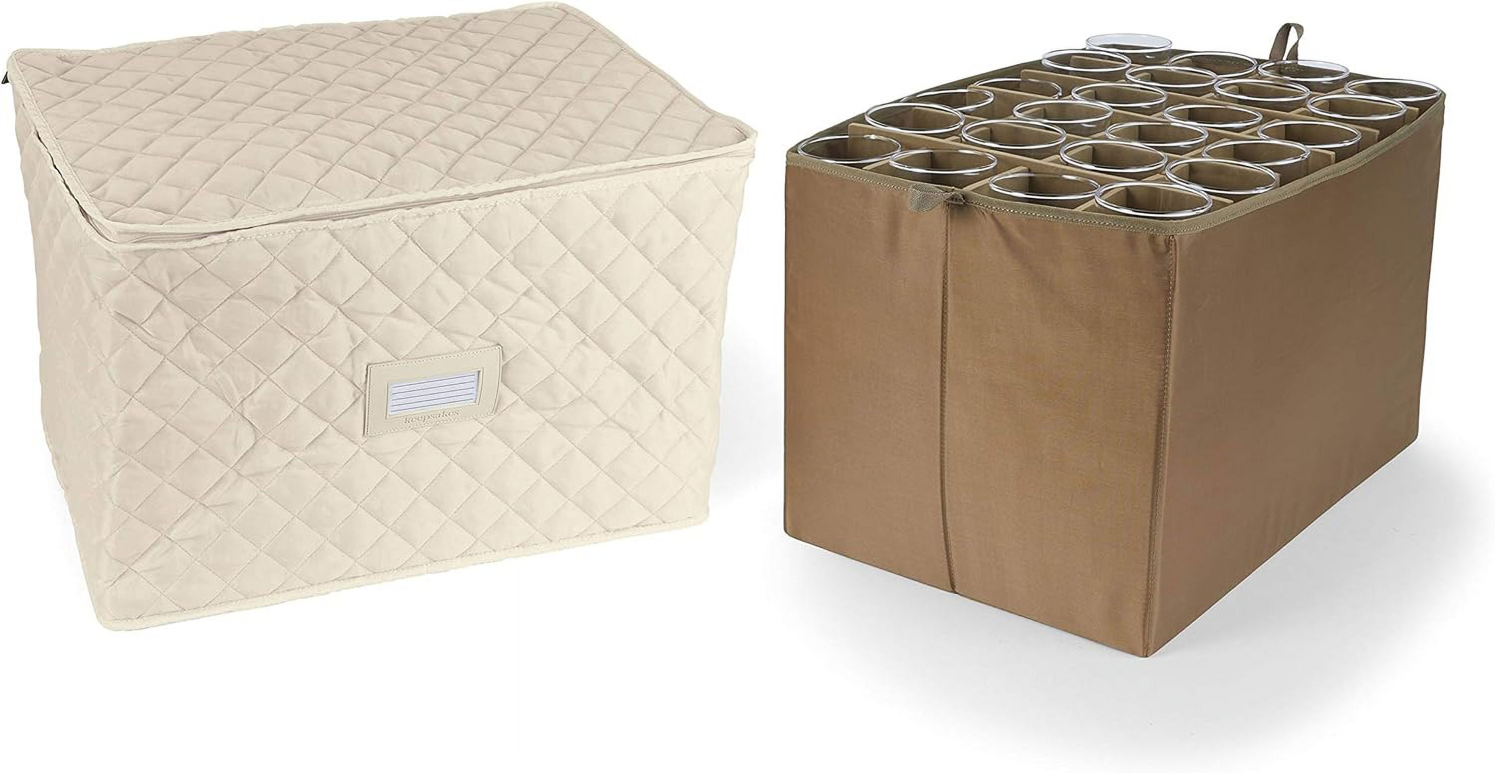 Keepsakes Adjustable Glassware Storage Padded ion ID Window