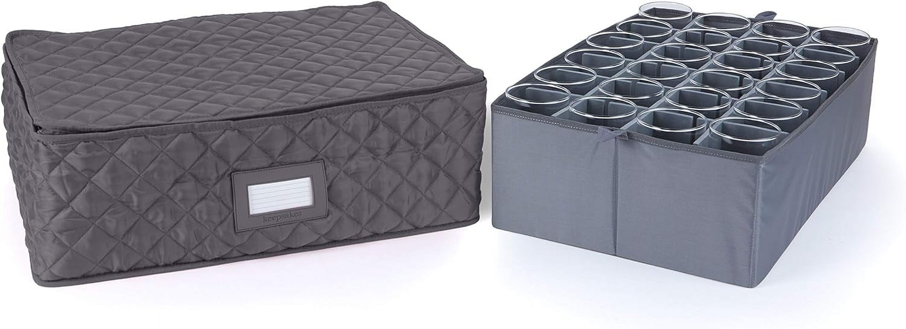 Keepsakes Adjustable Glassware Storage Padded ion ID Window