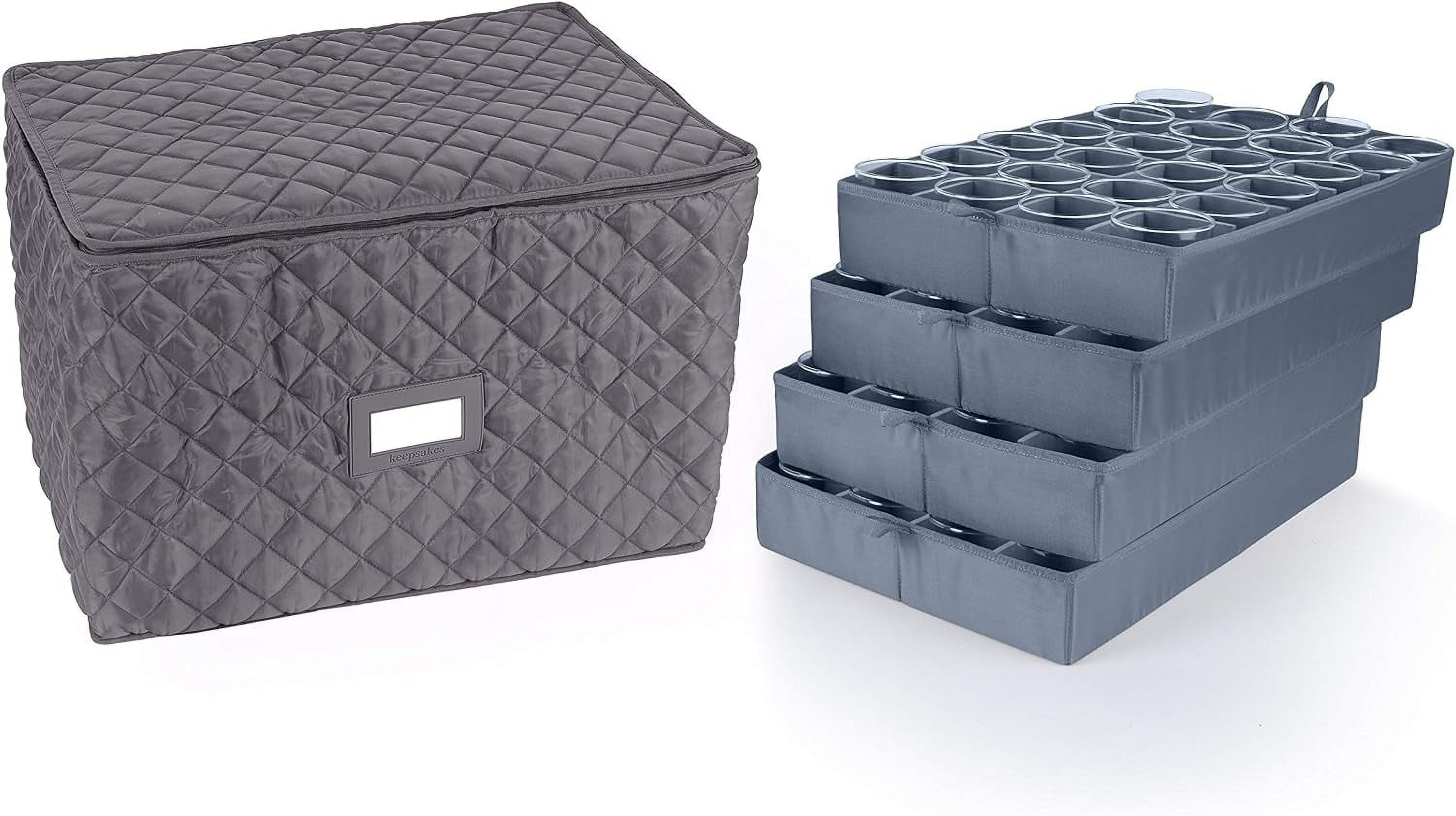 Keepsakes Adjustable Glassware Storage Padded ion ID Window