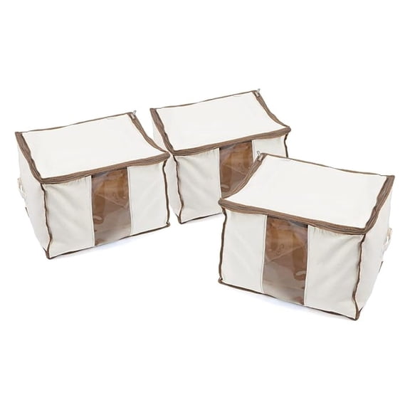 Keepsakes - Canvas Storage Bag - Premium Canvas - Carrying Handles - Dual Zipper Pulls - Indoor Storage, Natural