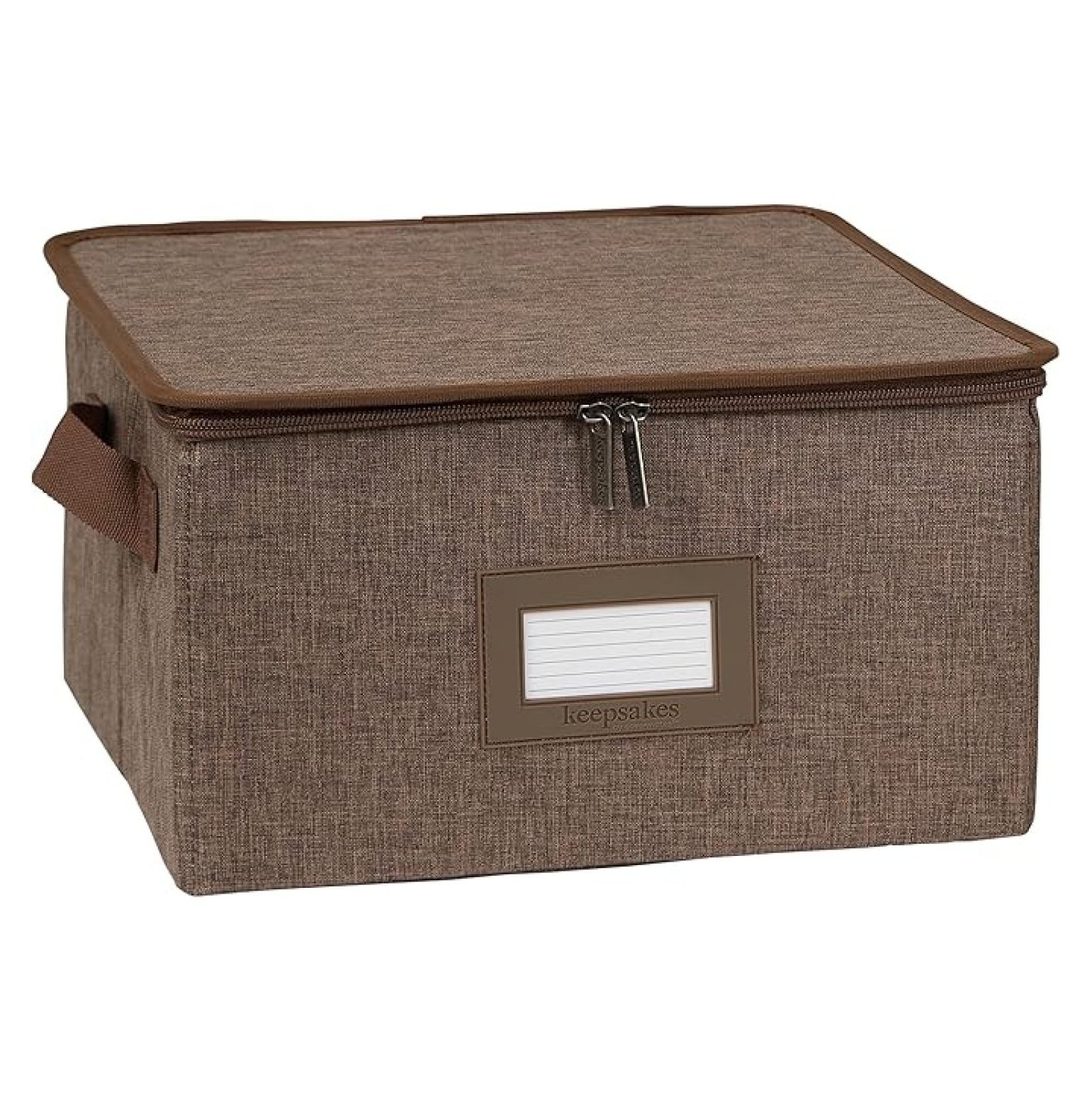 Zip Top Box Keepsakes - Zip-Top Storage Box - Heavy Duty Polyester- Reinforced ...
