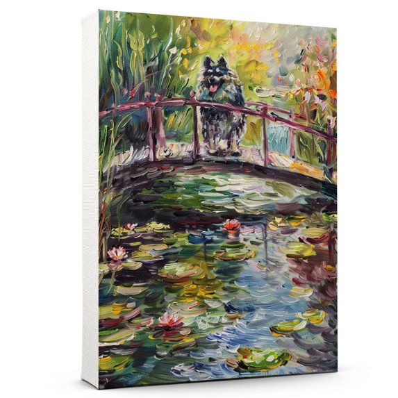 Keeshond Art Print Poster, Dog Canvas, Keeshond Wall Art Decor, Dog Art Home Decor Artwork For Bedroom Living Room Bathroom Decor