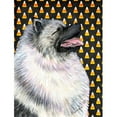 thumbnail image 1 of Keeshond Candy Corn Halloween Portrait Canvas Flag - House Size- 28 x 40 in., 1 of 1