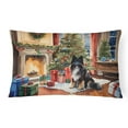 thumbnail image 1 of Keeshond Cozy Christmas Throw Pillow 12 in x 16 in, 1 of 4