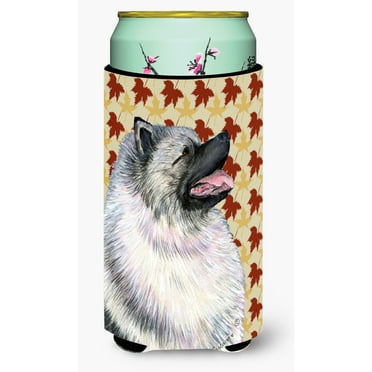 Keeshond Fall Leaves Portrait Tall Boy Hugger