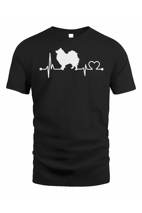 Keeshond Heartbeat Funny Love Dog Pet Gift Kid Women Men Shirt