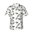 thumbnail image 1 of Keeshonds Men'S 3d Print Casual Button Down Shirts, Novelty Hawaiian Short Sleeves 2xl, 1 of 7