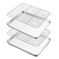 KeesonKimi Baking Sheet and Cooling Rack Set, Stainless Steel Cookie