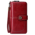 thumbnail image 1 of KeesonKimi Female Elegant Large Capacity Purse and Credit Card Holder, Wine Red, 1 of 7