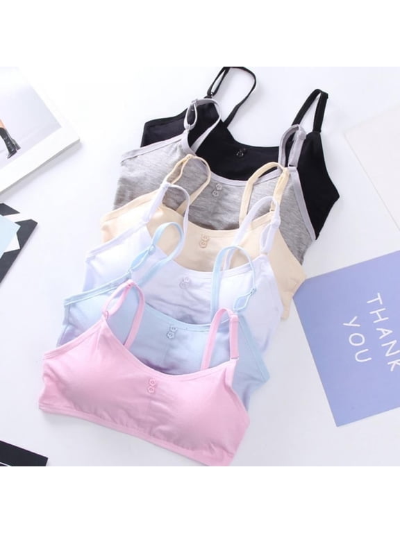 Lightly Padded Bra (Girls & Teens), Multi-Color, 6-Pack