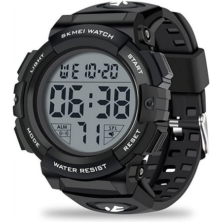 KeesonKimi Men's 2 cm Wristwatch, Black, 5.29 oz