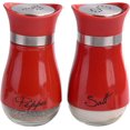 KeesonKimi Salt and Pepper Shakers Set, Glass Bottom Salt Shaker with