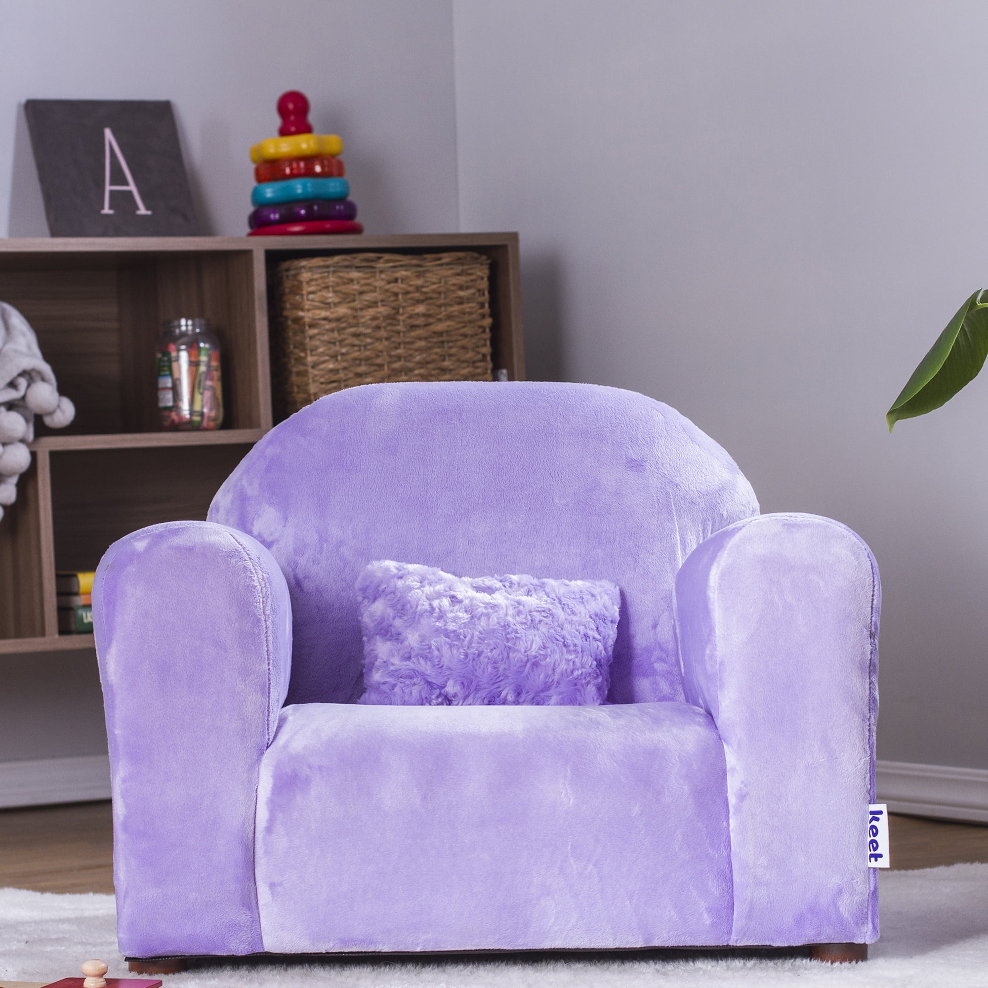 Free Shipping Keet Cozy Children s Chair Minky Lavender Walmart