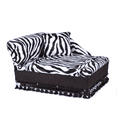 thumbnail image 1 of Keet Mini Chaise Zebra Pet Bed, 1 of 1