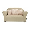 thumbnail image 1 of Keet Plush Kids Sofa with Accent Pillows - Khaki, 1 of 7