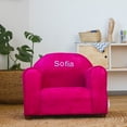 thumbnail image 1 of Keet Upholstered Customizable Children's Chair, Microsuede, Hot Pink, 1 of 5