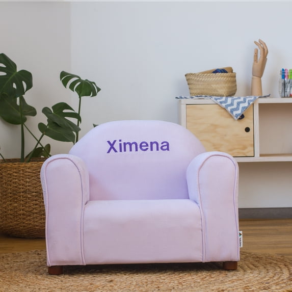 Keet Upholstered Customizable Children's Chair, Microsuede, Lavender