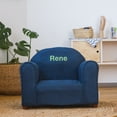 thumbnail image 1 of Keet Upholstered Customizable Children's Chair, Microsuede, Navy, 1 of 5