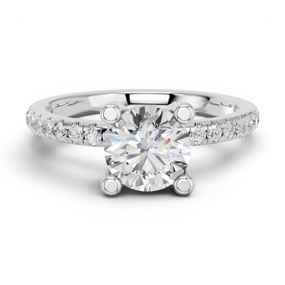 Keeva Jewels 950 Platinum 1.63 Ct Round Cut Lab Grown Diamond Solitaire Engagement Ring for Women, IGI Certified Size 5 to 10