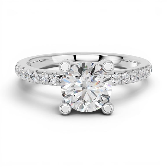 Keeva Jewels 950 Platinum 1.63 Ct Round Cut Lab Grown Diamond Solitaire Engagement Ring for Women, IGI Certified Size 5 to 10