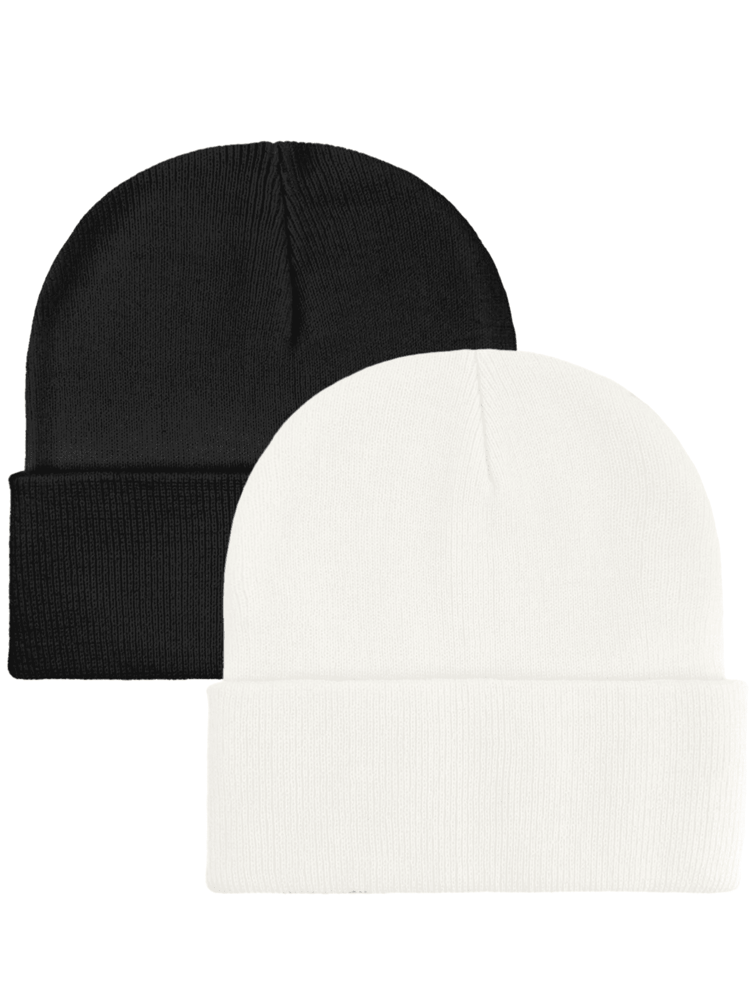 Keevoom 2 Packs Beanie Hat Men Women Beanies Knit Cuffed Winter Hats