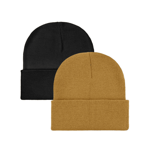 Keevoom 2 Packs Beanie Hat Men Women Beanies Knit Cuffed Winter Hats Ski Cap
