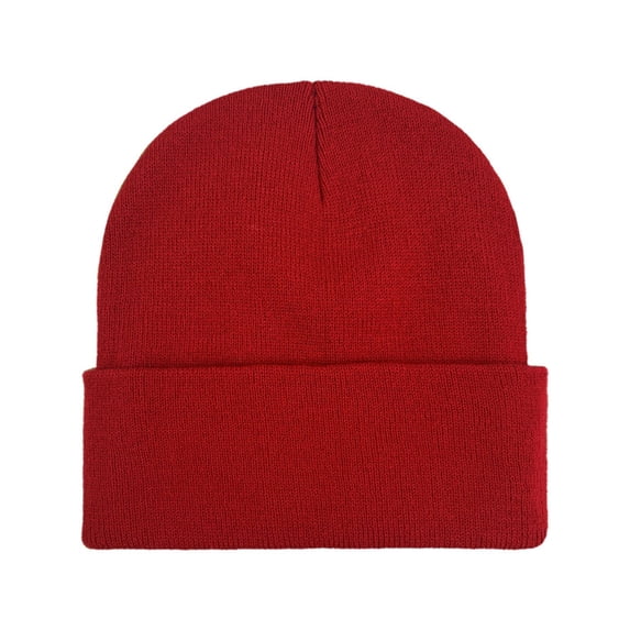 Keevoom Beanie Hat Men Women Beanies Knit Cuffed Winter Hats Ski Cap - Red