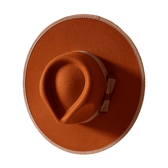 Keevoom Big Wide Brim Fedora Hats for Women Men Two Tone Panama Flat Felt Hats Festivals Hat with Bow